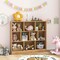 Costway 10-Cube Bookcase for Kids 41"Wooden Toy Storage Organizer for Kid’s Room White/Natural